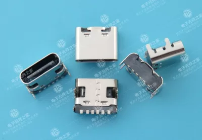 USB TYPE C 母座6P 板上SMT L=6.8 1.0脚