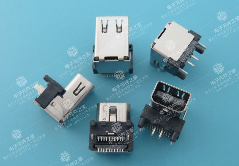 MINI DP 2.1 SMT式母座(中心高6.0）带中夹片