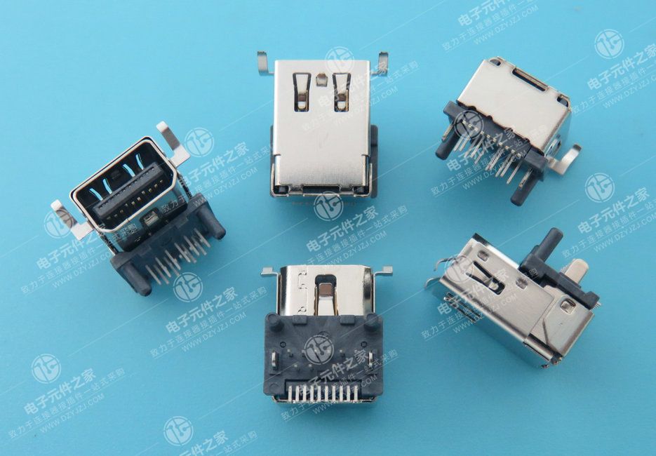 MINI DP SMT式 带弹片不垫高母座(中心高3.8)