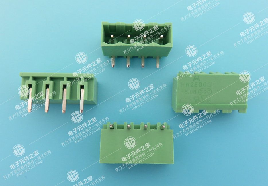 插拔式接线端 间距5.08mm 弯针闭口