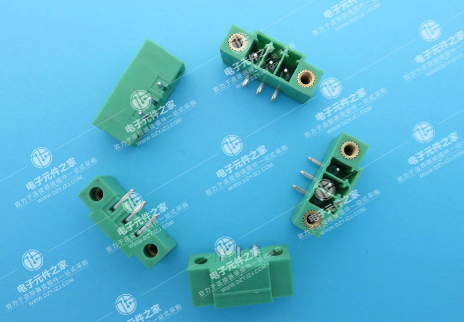 插拔式接线端子 间距3.5mm 带螺丝 弯针