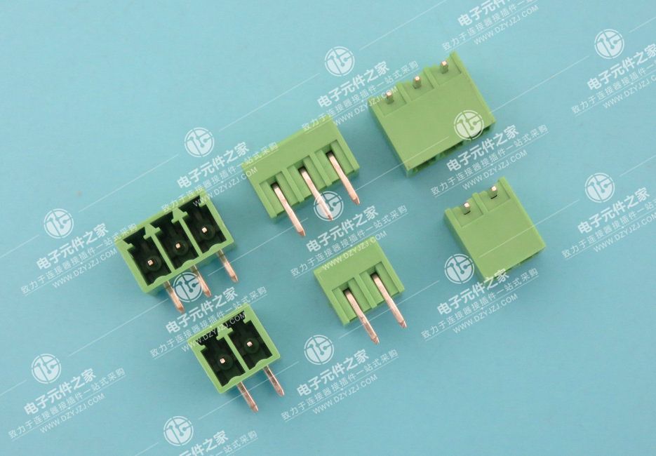 插拔式接线端 间距3.5mm 弯针