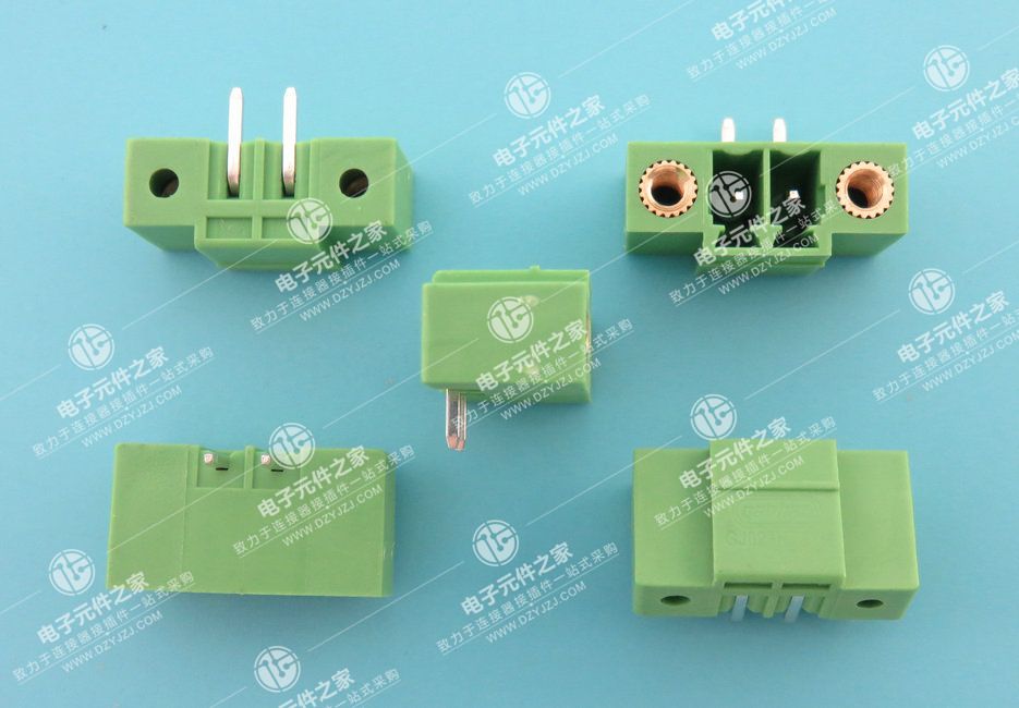 插拔式接线端子 间距3.5mm 带螺丝 弯针