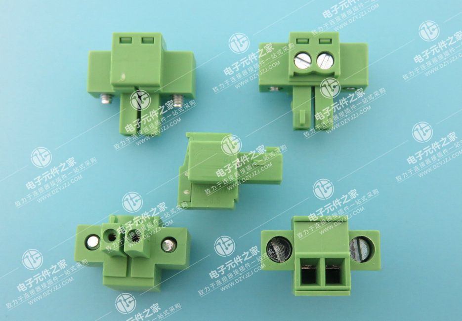 插拔式接线端子 间距3.5mm 带螺丝 弯头