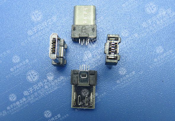 MICRO USB 5P 3.0夹板不短路 无脚卡勾 1.5针