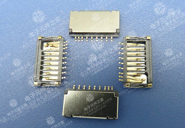 TF短体卡座 1.5H（带边测pin)