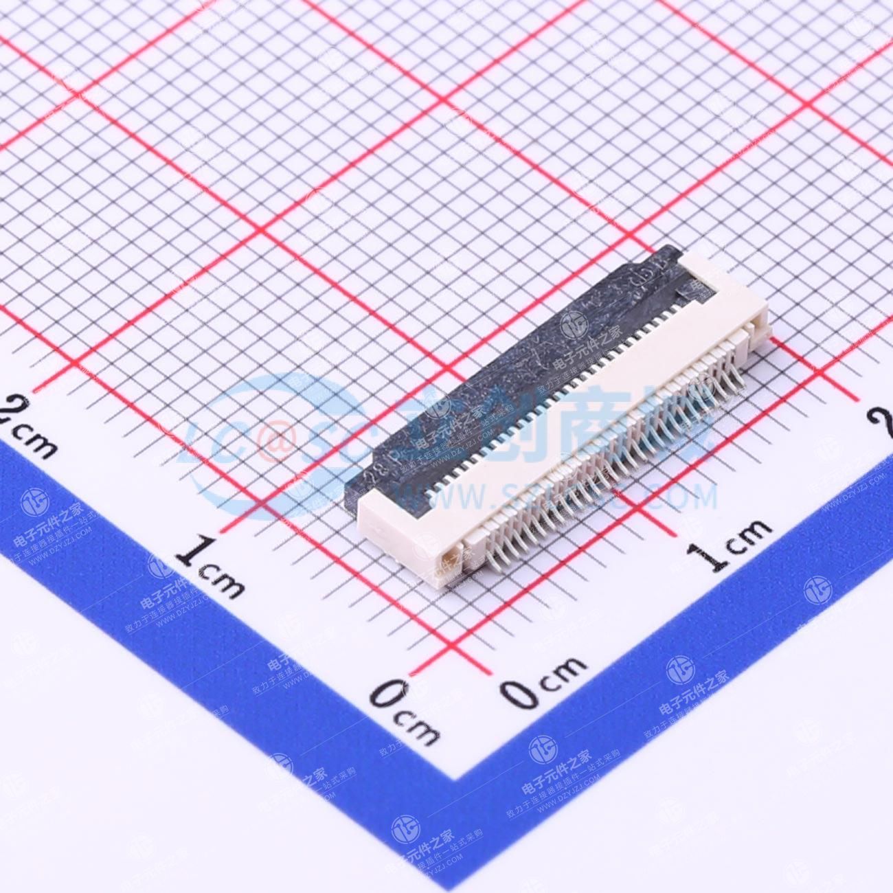 间距:0.5mm P数:28P 翻盖式 下接