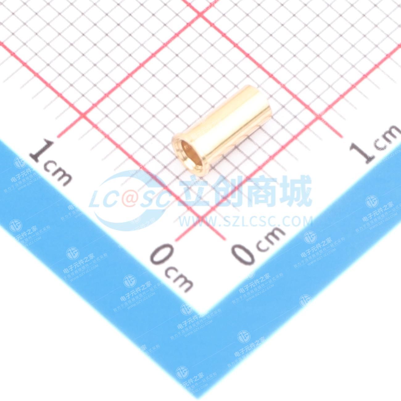 带无尾端的插座，可接受特定直径引脚