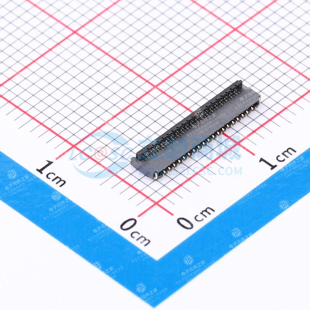 FPC连接器 0.3mm 翻盖式 H=0.9mm 后锁 39P 镀金