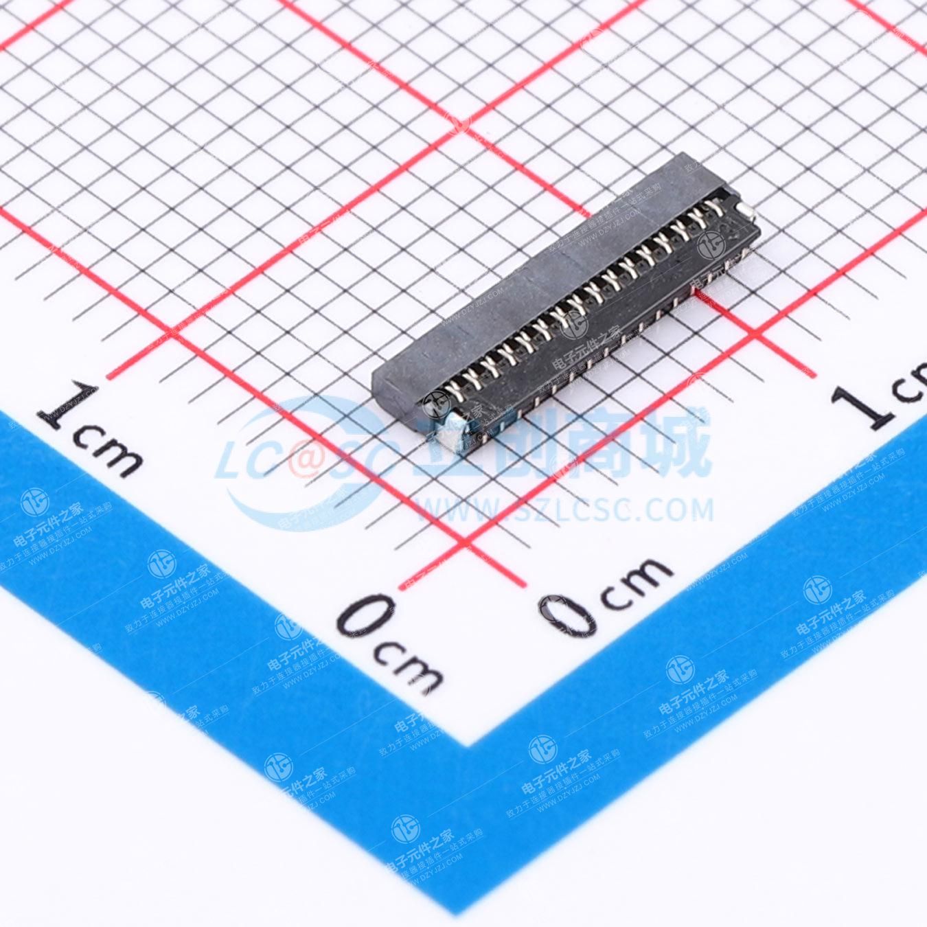 FPC连接器 0.3mm 翻盖式 H=1.0mm 下接 31P 镀金
