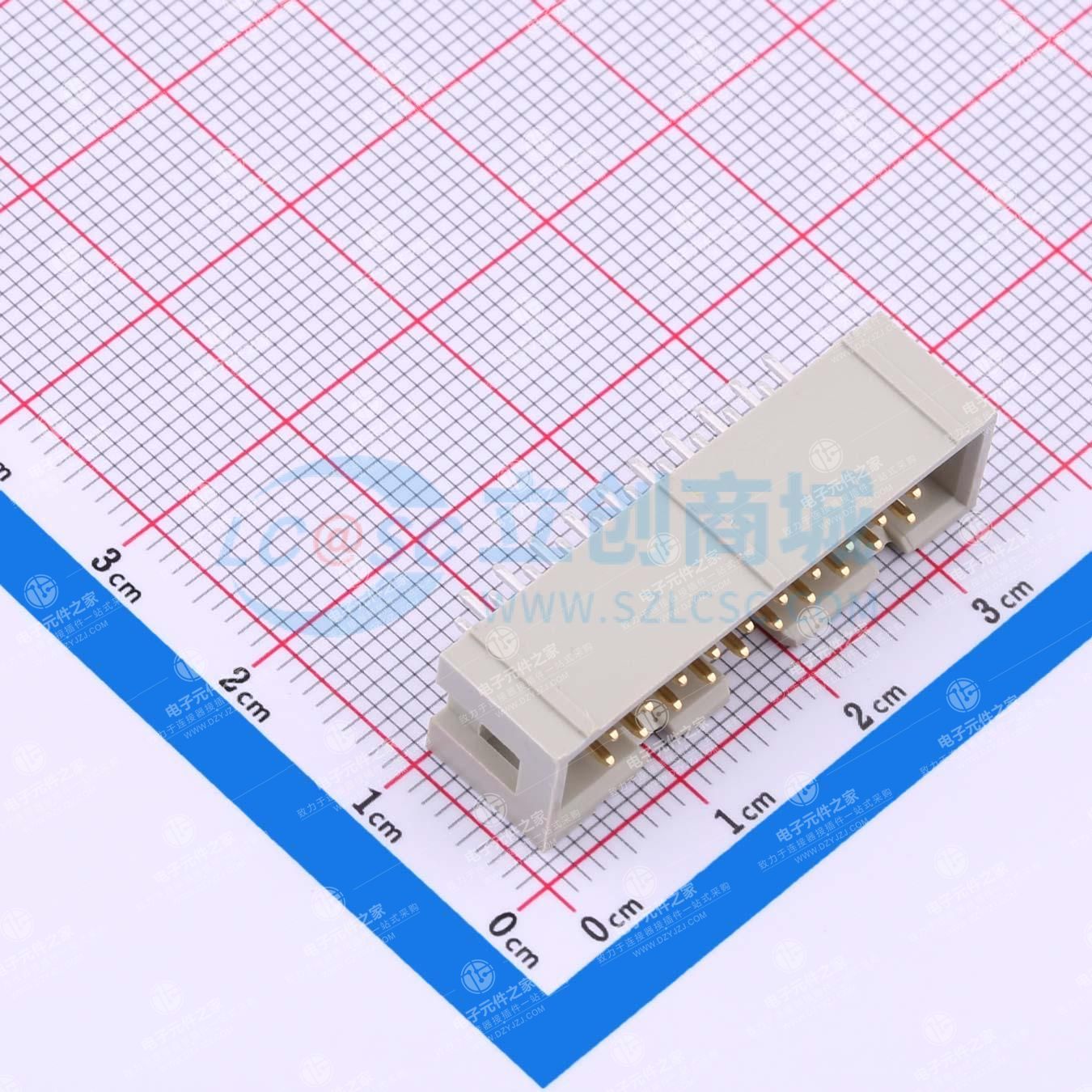 2.54mm 2x10P 排数:2 每排P数:10