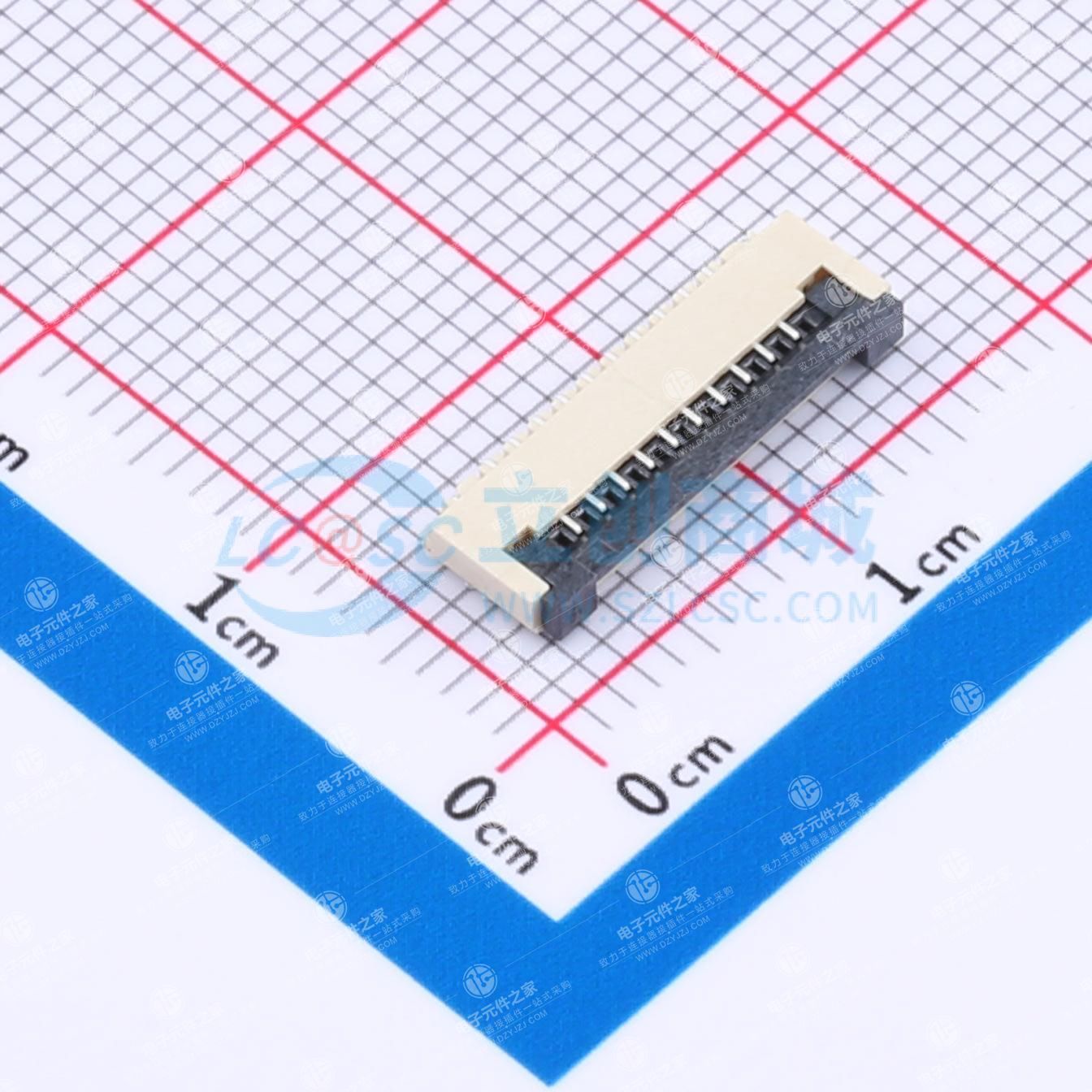 翻盖式 下接 P数:10P 间距:1mm