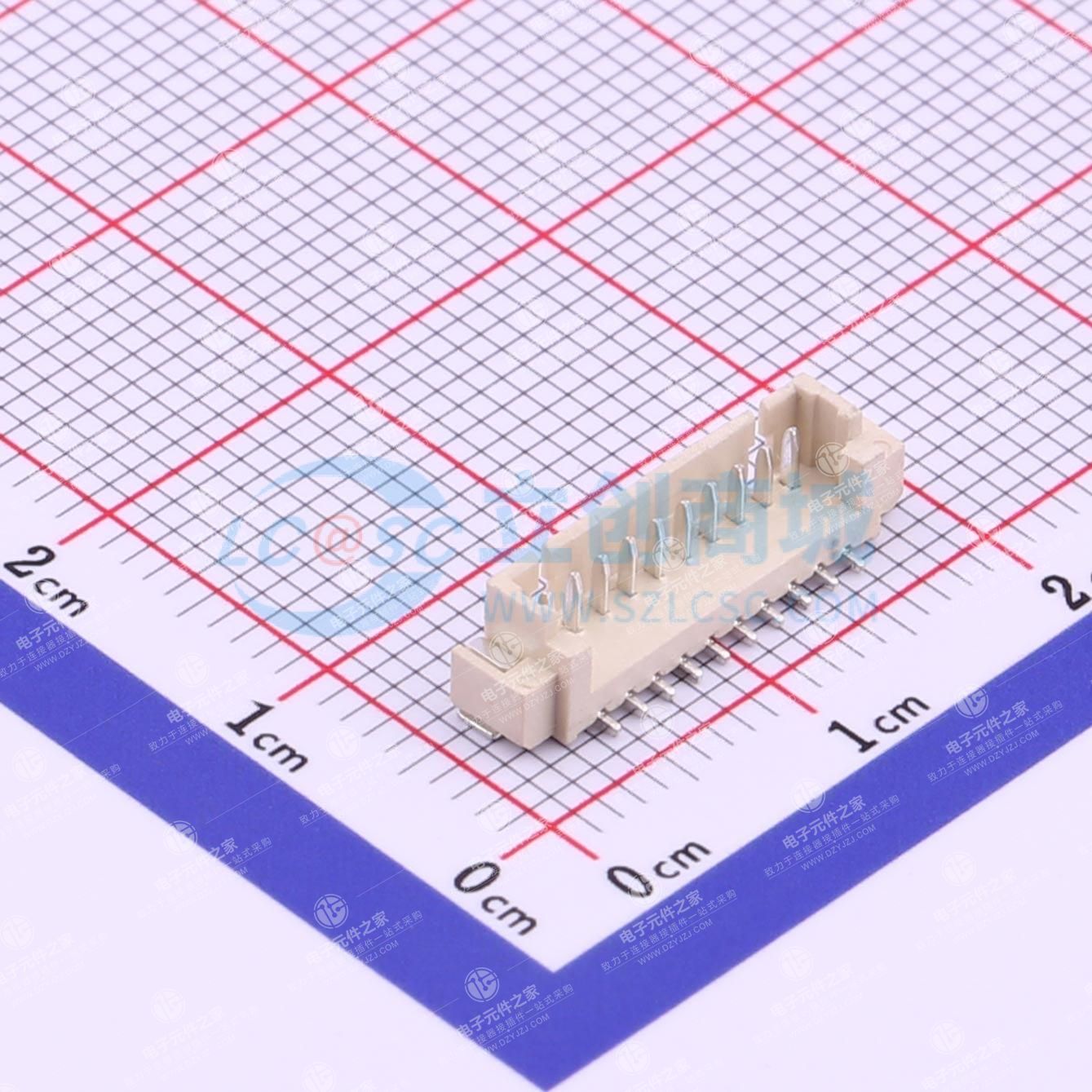1x10P 间距:1.25mm 立贴