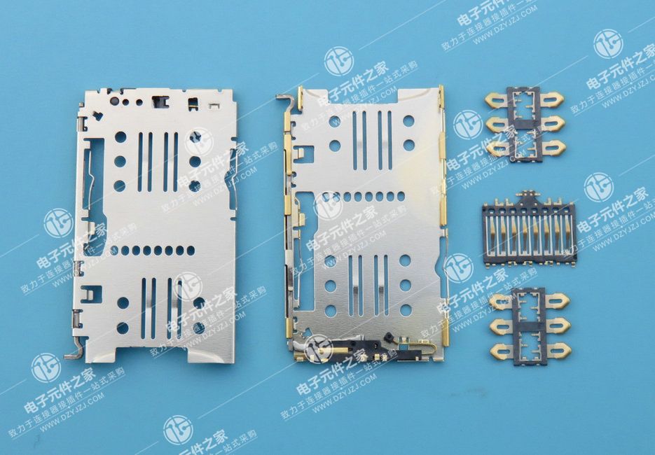 1.35H 左侧顶出分体式 三选二 组合式卡座(DUAL NANO OR NANO+TF CARD)