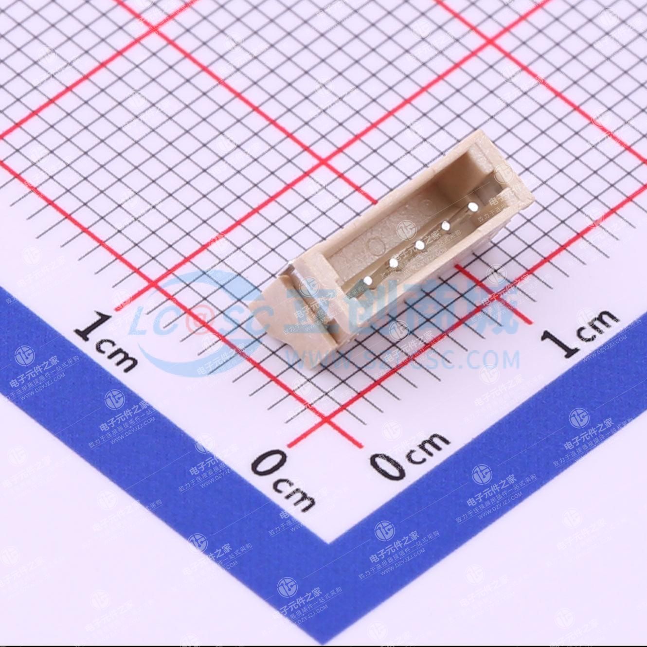 1x5P 间距:1.5mm 卧贴 系列:ZH