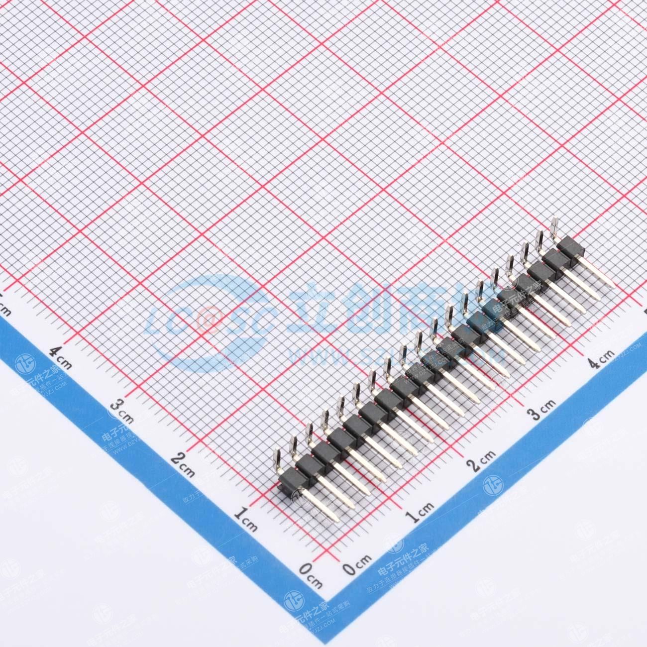1x19P 间距:2.54mm 方针 弯插