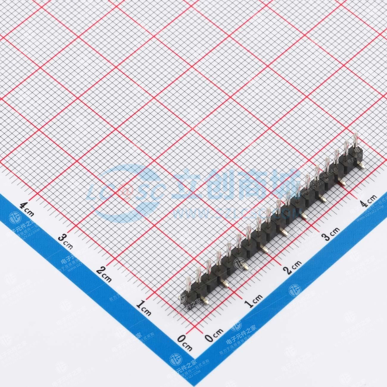 1x18P 间距:2.54mm 方针 立贴