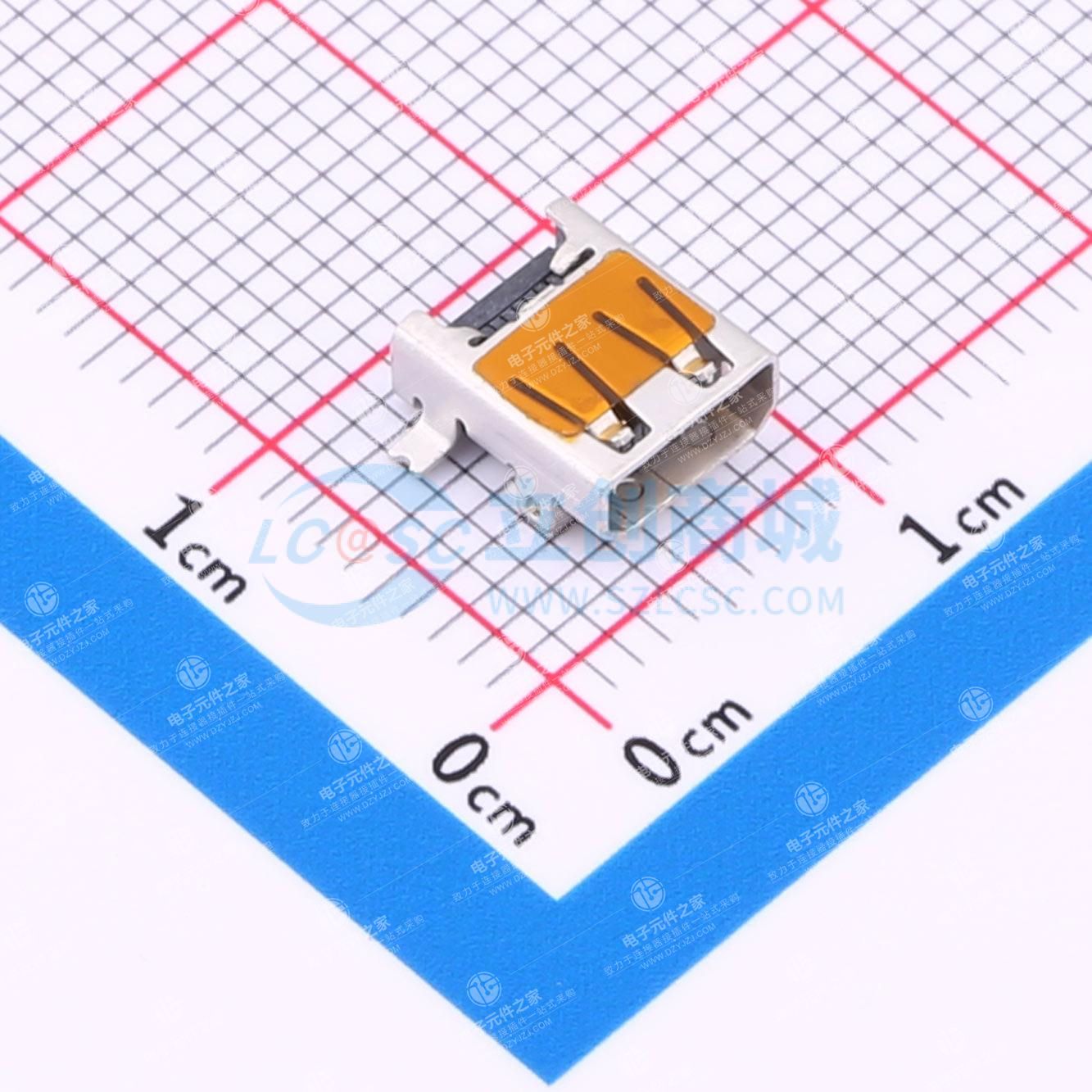 HDMI 插座，D 型，直角