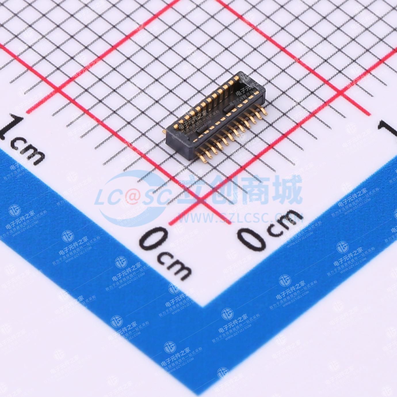 PIN:20P 间距:0.4mm 立贴