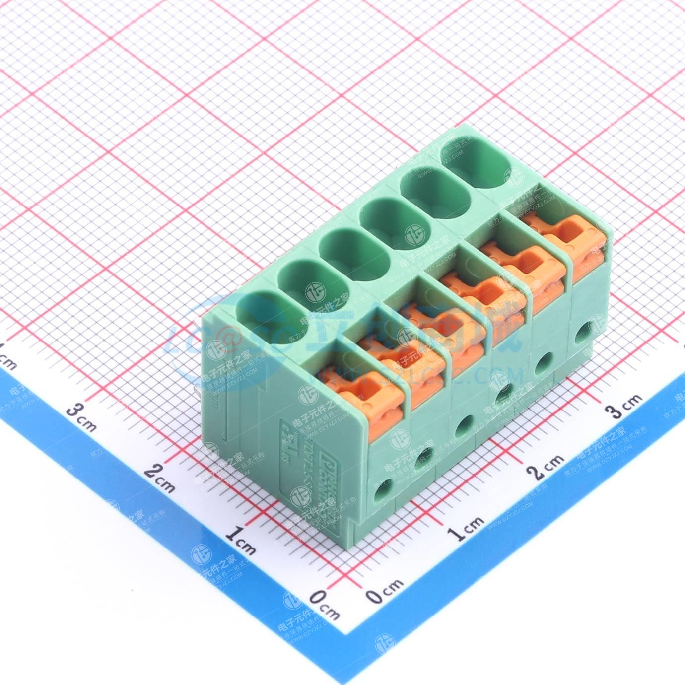 1x6P 5.08mm 每排P数:6 排数:1