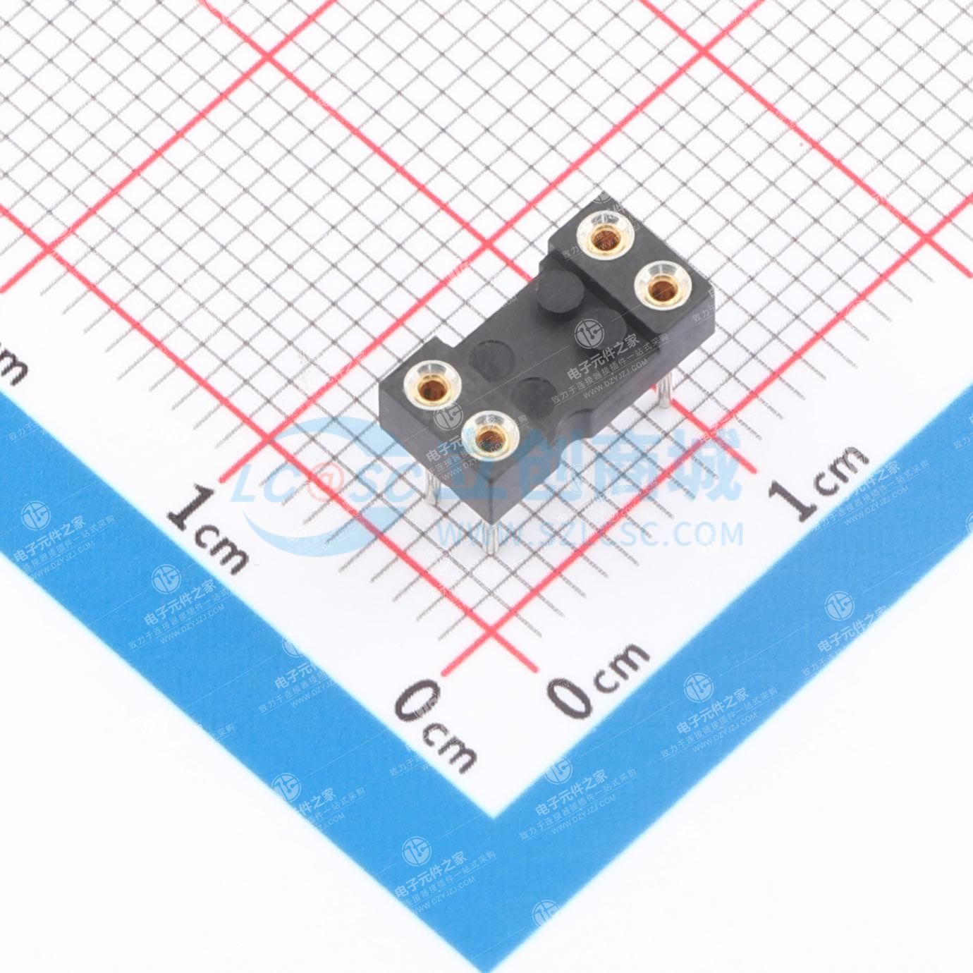 2x2P 间距2.54mm 圆孔 P数:4P
