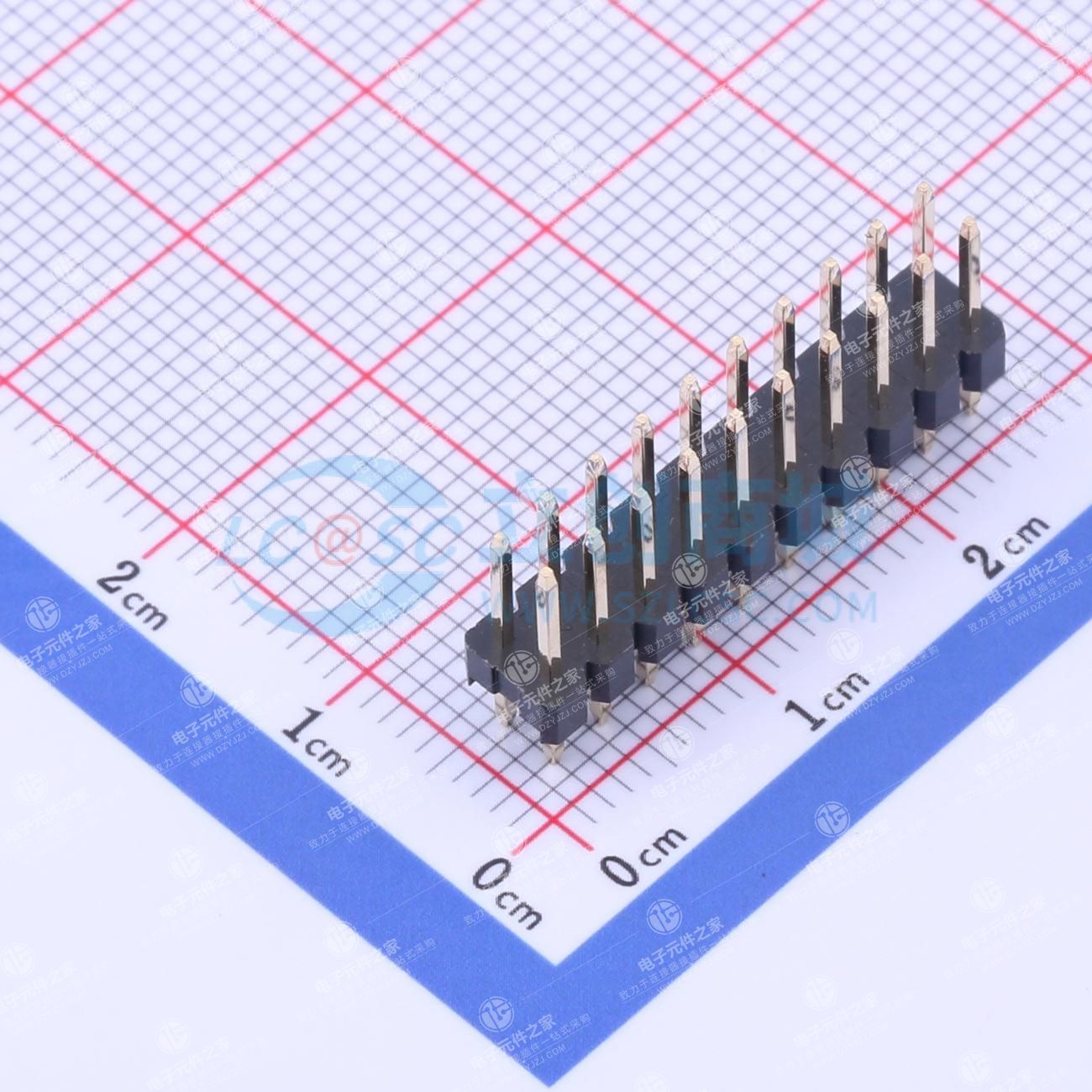 2x10P 间距:2.54mm 方针 直插