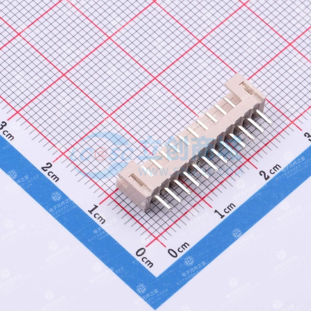 1x12P 间距:2mm 直插 系列:PH