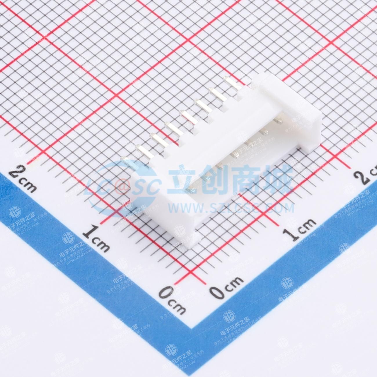1x8P 间距:2mm 直插 系列:HY
