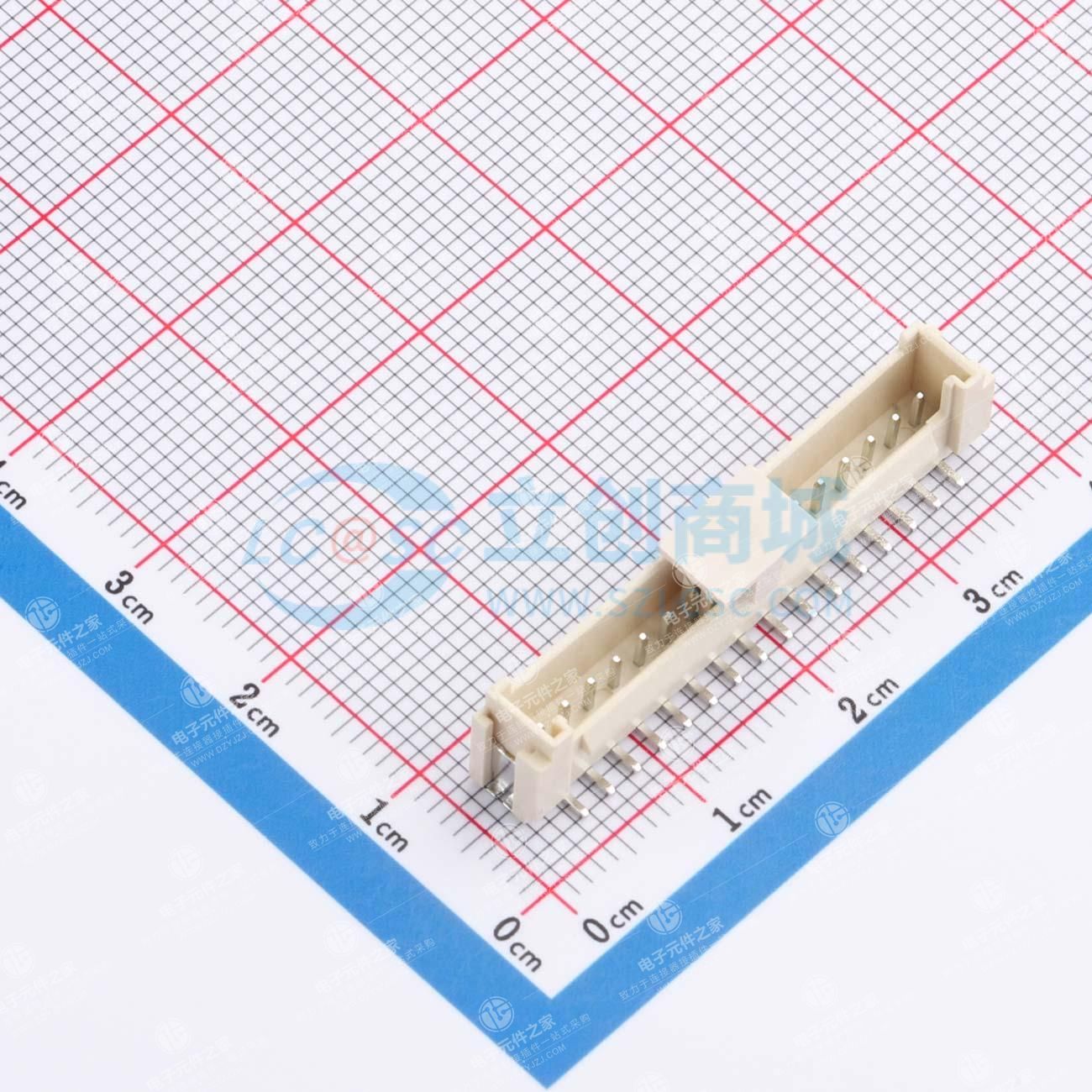 1x16P 间距:2mm 立贴 系列:HY
