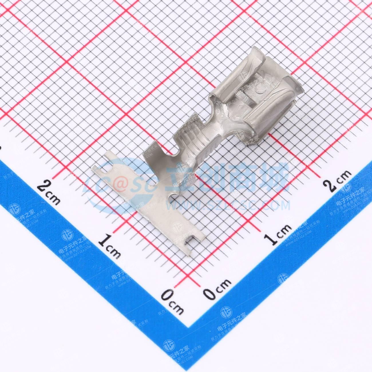 快速断开插座,14 - 10 AWG,2.5 - 6 mm² 电线,6.35 mm 插片宽度,直型,黄铜,镀锡,卷带包装,F 型压接,FASTON 250