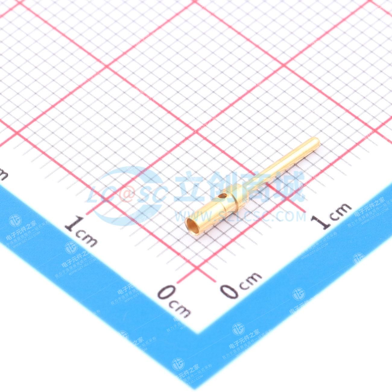 插针触点，镀金，20 号接触件尺寸，18AWG 线规，压接，黄铜，信号