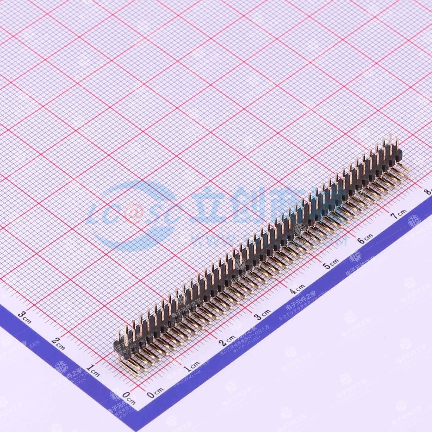 2x40P 间距:2mm 方针 弯插
