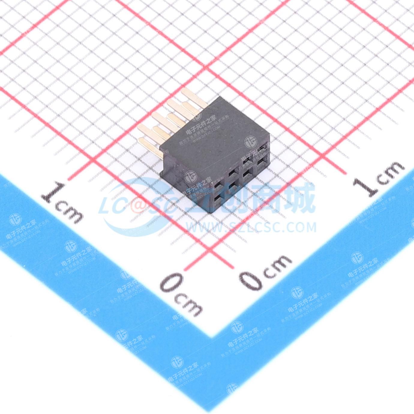 2x4P 间距:1.27mm 直插