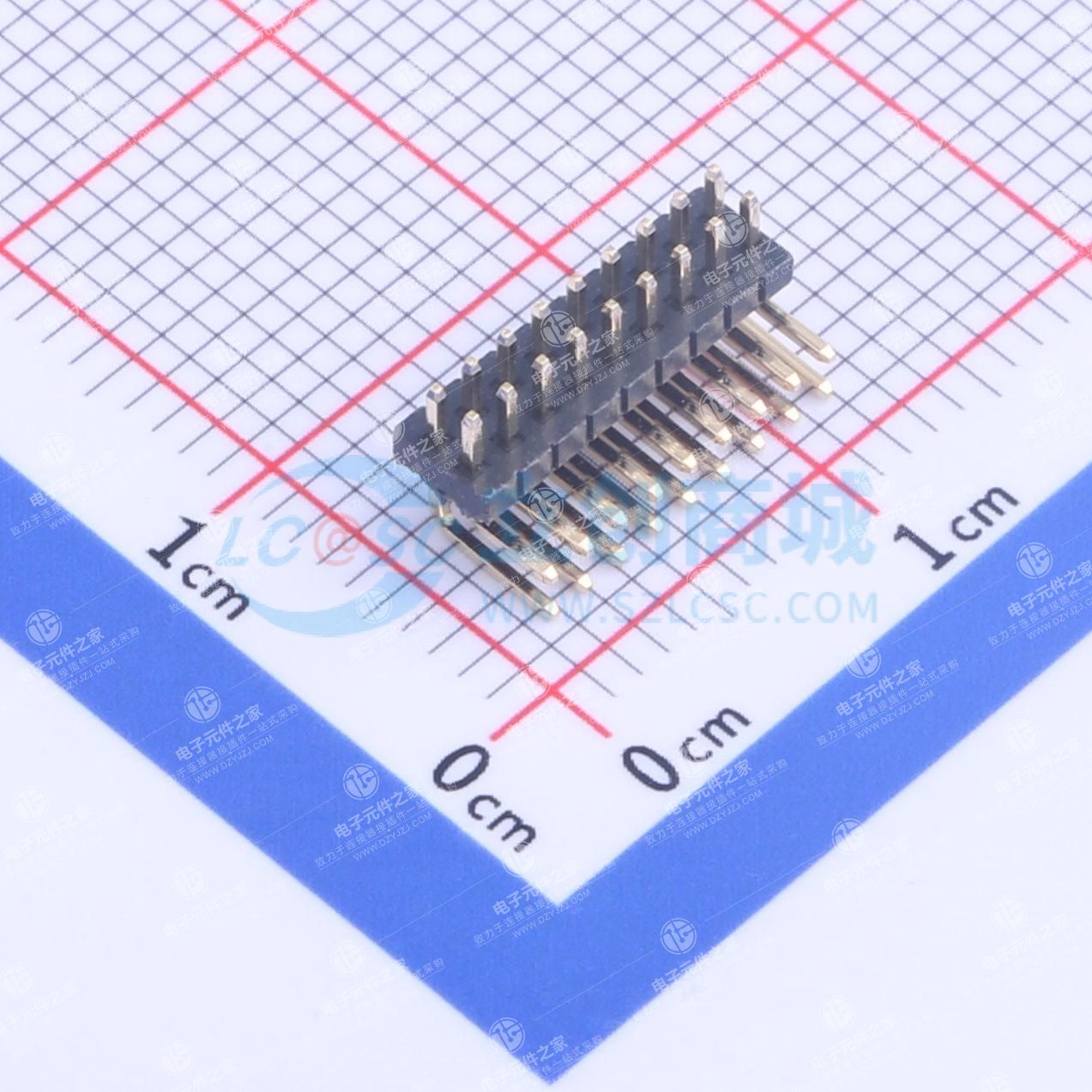 2x9P 间距:1.27mm 方针 弯插