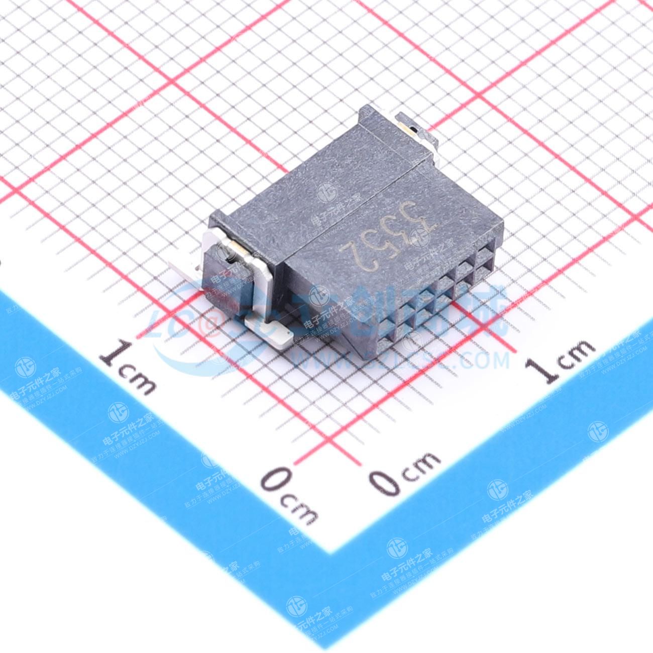 2x6P 间距:1.27mm 卧贴