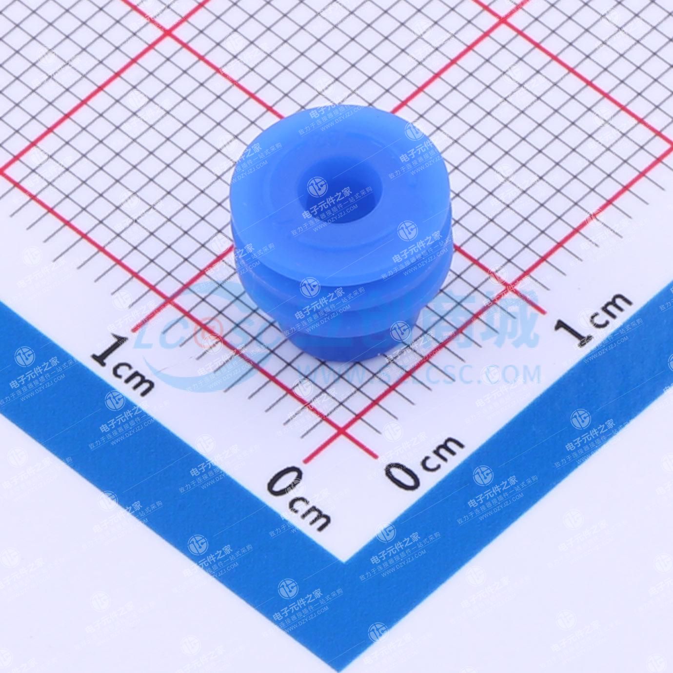 单芯密封件，硅胶材质，蓝色，腔体直径8.5mm，绝缘直径3.7mm，定时器连接器系统