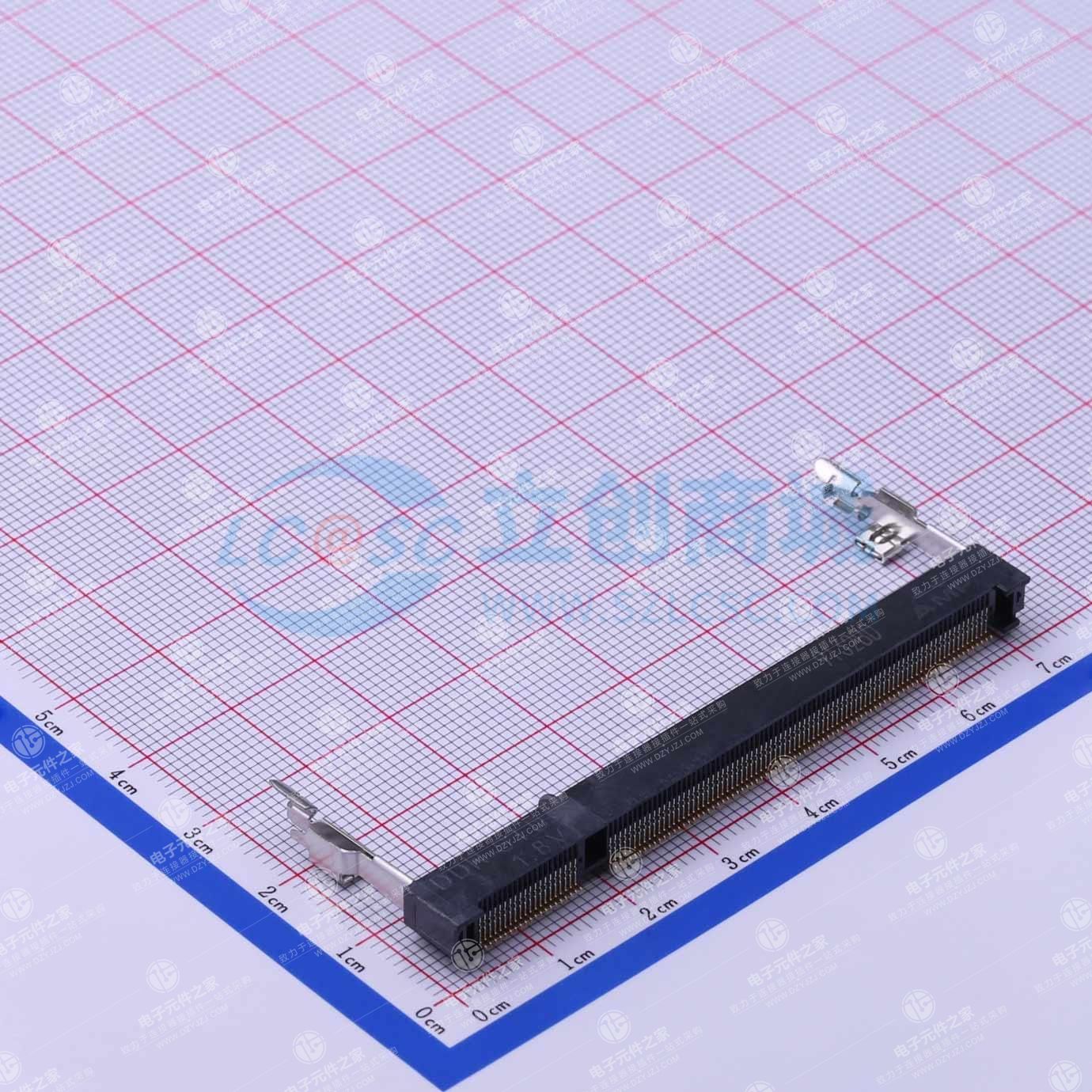 DDR1 & DDR2 SODIMM 插座 0.6mm 间距 200 针