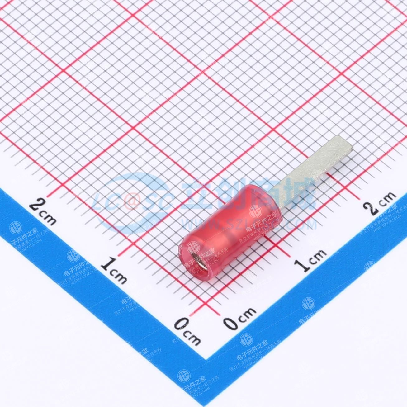 Tab 型压接式电线引脚、接线片和套圈，配合片宽度 2.38mm，配合片厚度 0.83mm，线径 22 - 16AWG