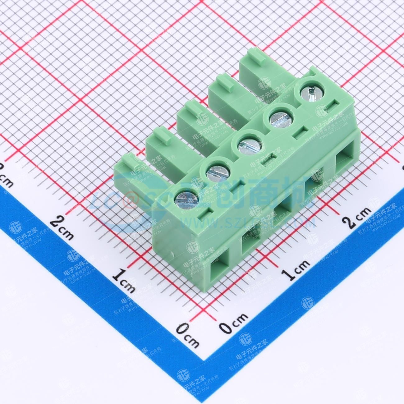 无固定装置 1x5P 5.08mm 排数:1 每排P数:5