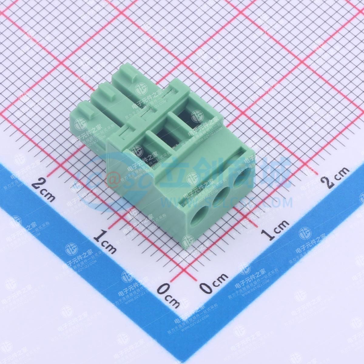 绿色 无固定装置 1x3P 3.5mm 排数:1 每排P数:3