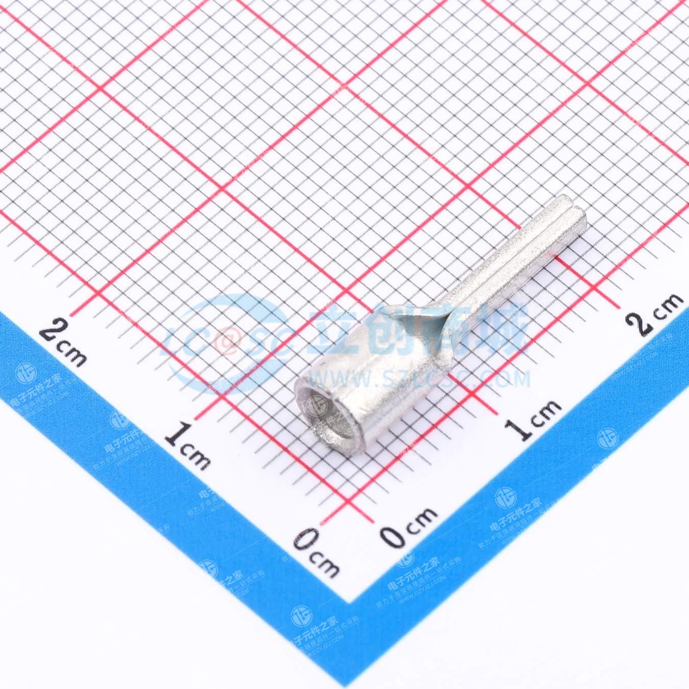 线针，2.6mm针直径，12 - 10 AWG线，封闭筒，镀锡
