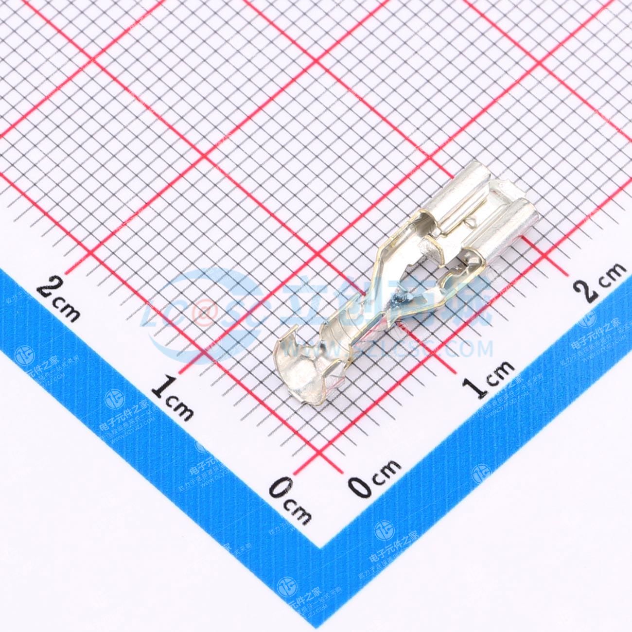 快速断开插座，20 - 16 AWG，0.51 - 1.31 mm²导线，4.75 mm插片宽度，直型，黄铜，预镀锡，Positive Lock 187