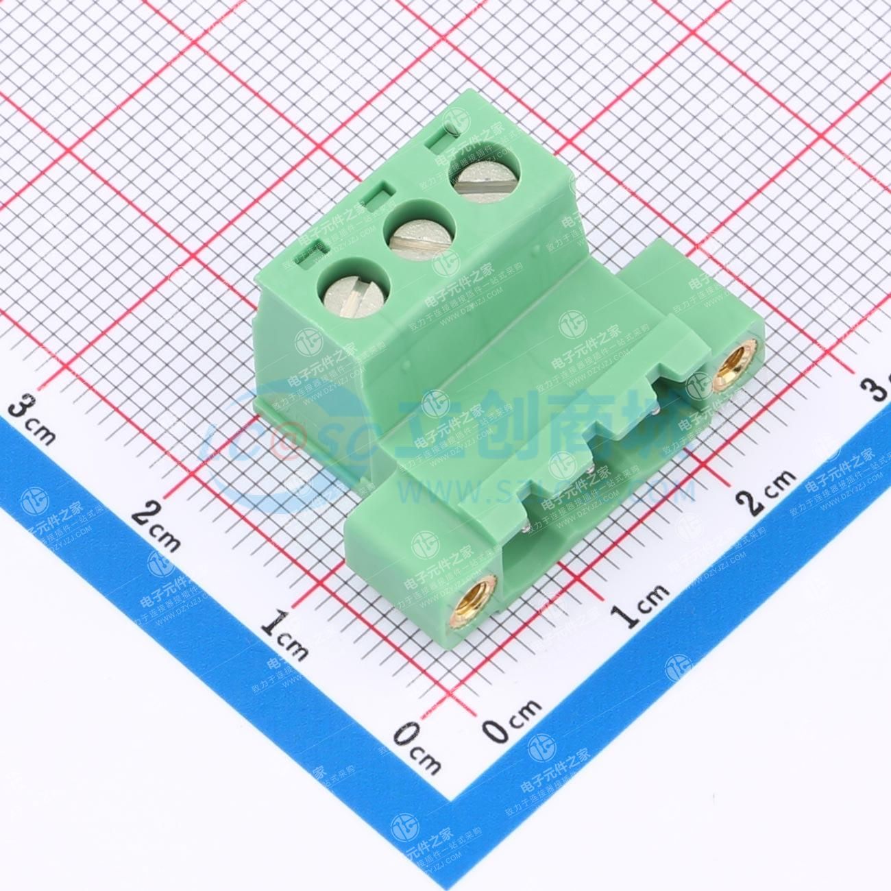 5.08mm 1x3P 排数:1 每排P数:3 螺丝固定