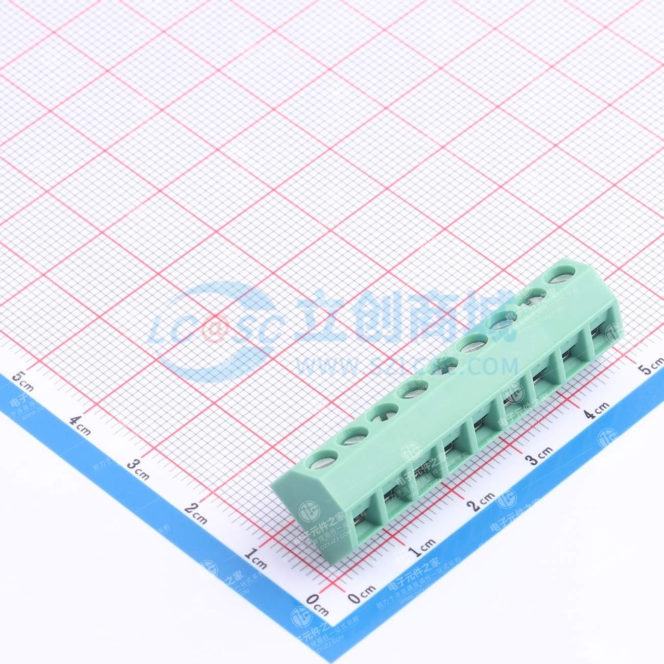 5.08mm 排数:1 每排P数:9 直插