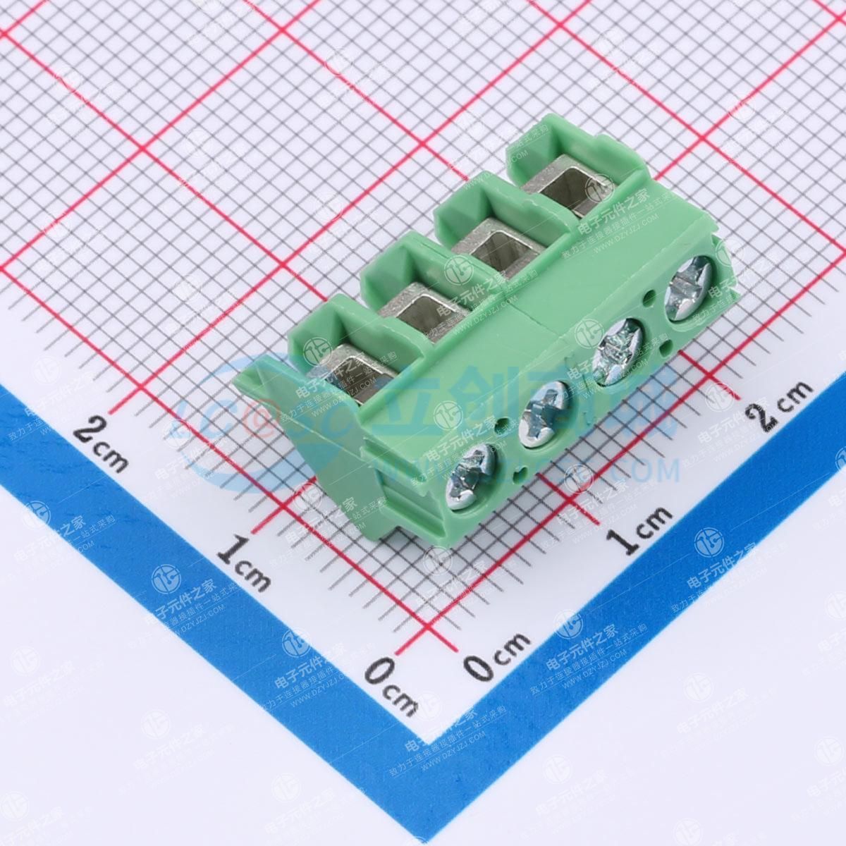 1x4P 5mm 直插 排数:1 每排P数:4