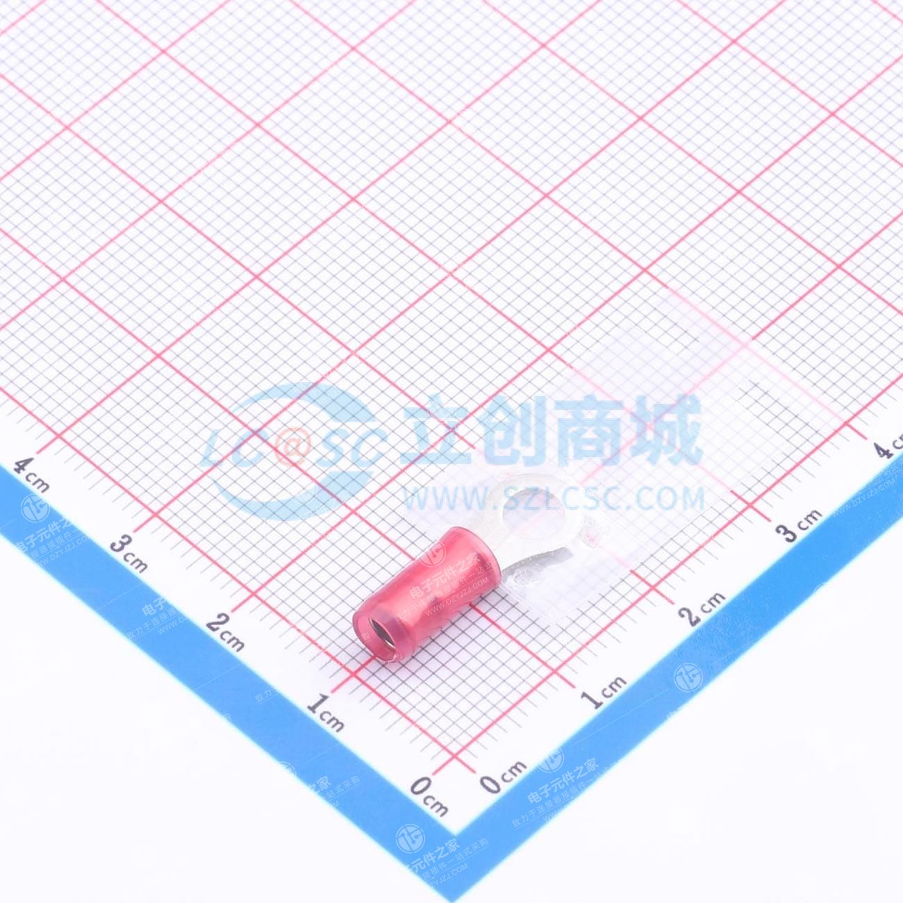 闭合环形舌片端子,闭合桶形,直型,锡镀层,部分绝缘