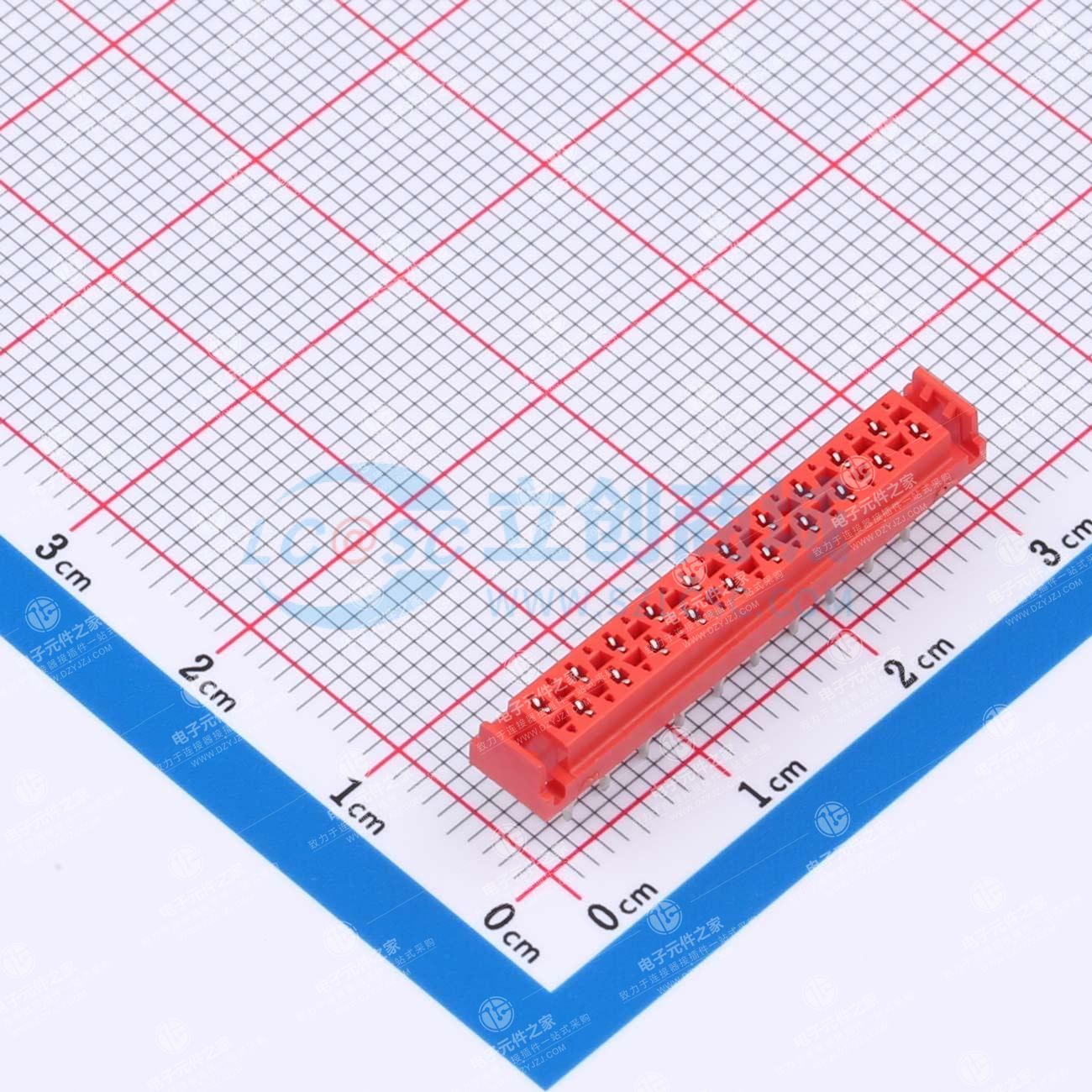 板载顶部入口母连接器,通孔,带锁扣