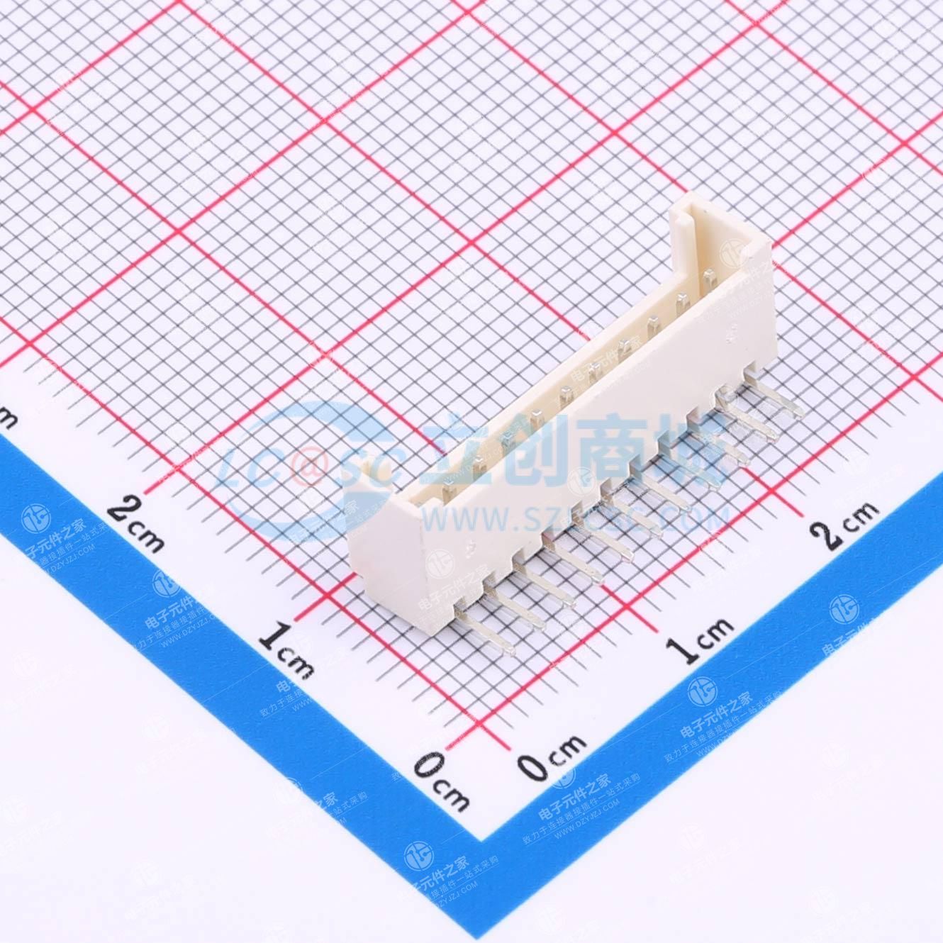 米色 1x11P 间距:2mm 弯插 系列:HY
