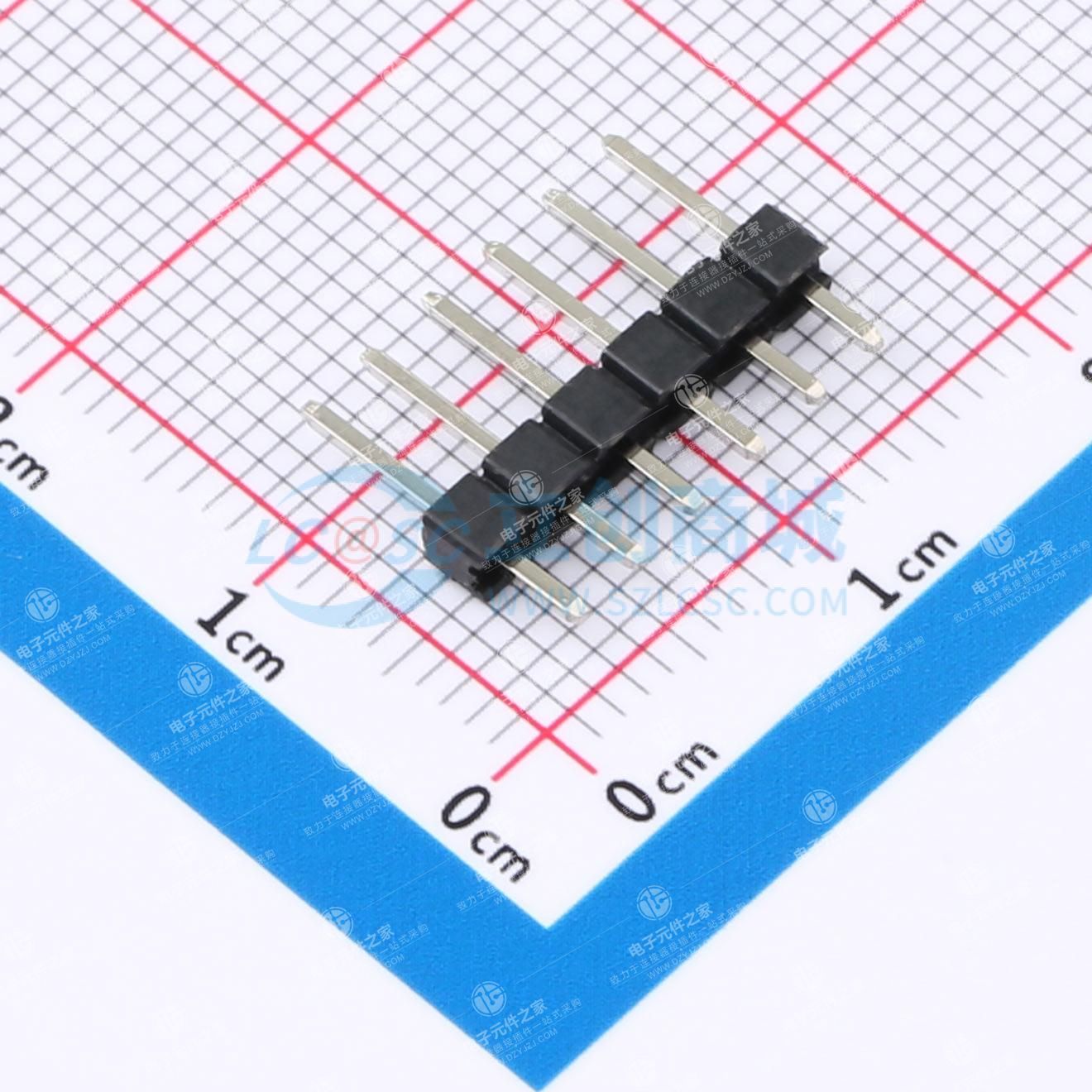 1x6P 间距:2.54mm 方针 直插