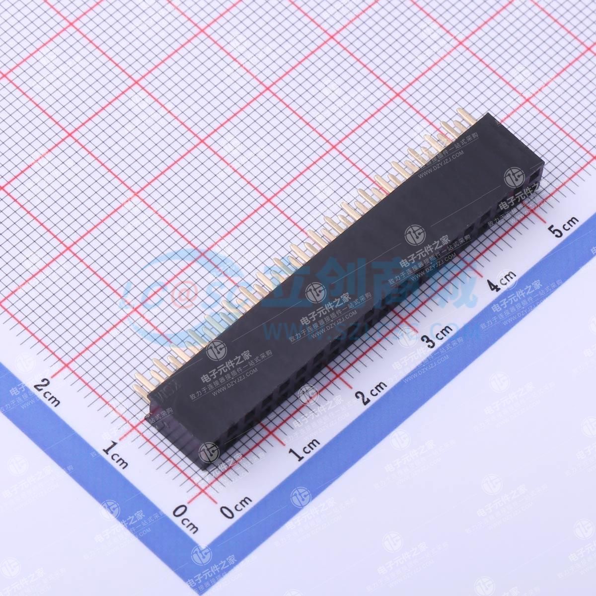 间距:2.54mm 2x20P 直插